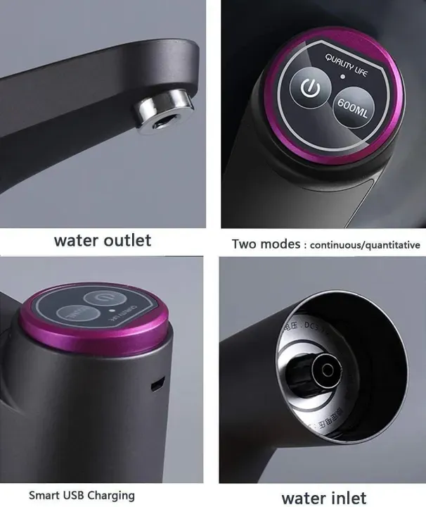 Intelligent Touch Switch USB Charging Automatic Home Drinking Water Pump Durable Portable Electric Drinking Water Dispenser Water Bottle Pump, Upgrade Touch Button Automatic Drinking Water