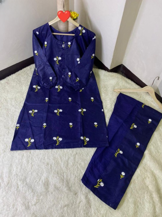 Embroidered 2pcs Kurti