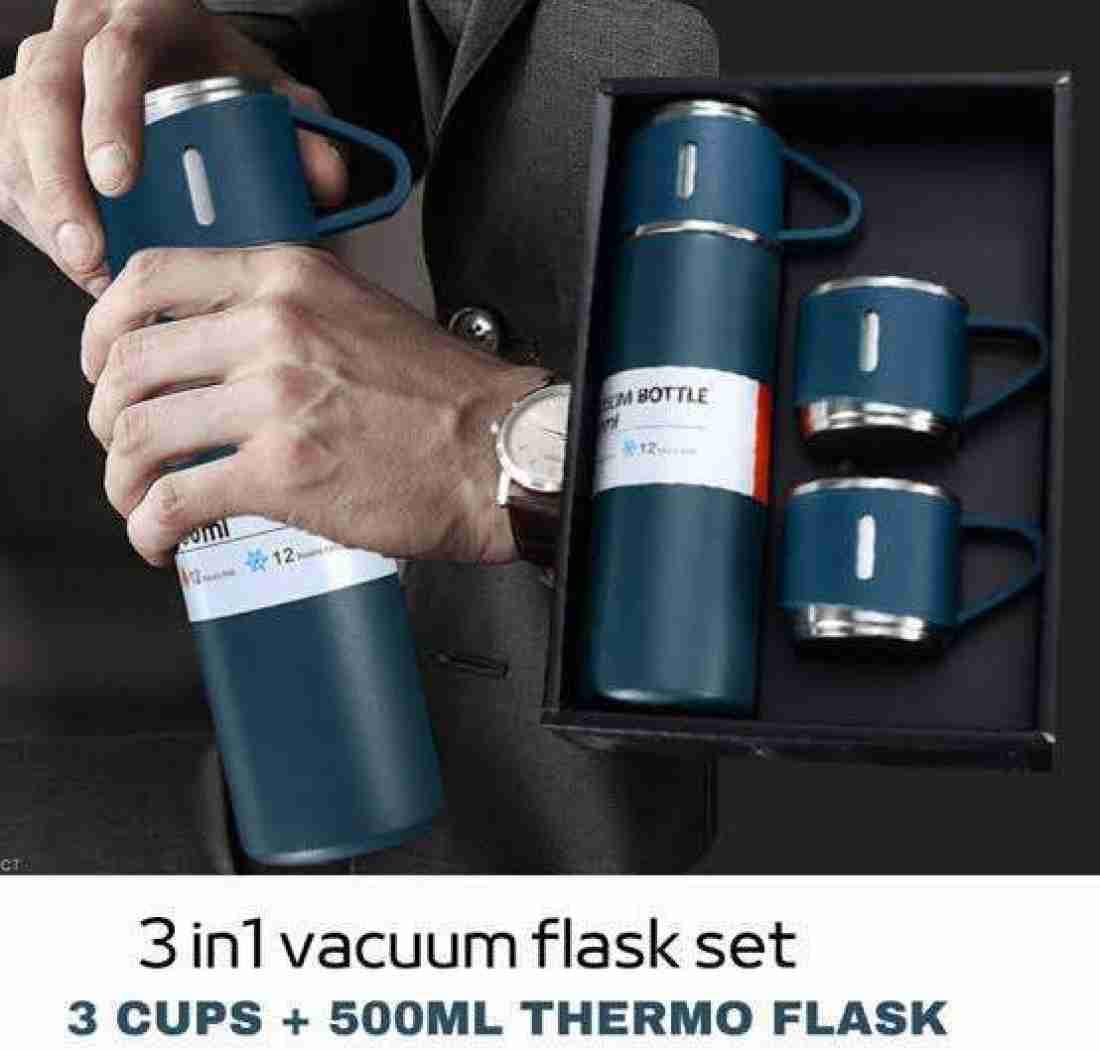 Imported Quality  Stainless Steel Vacuum Flask Set 500ml Double Wall Thermos Set Vacuum Flask Gift Set With Double Lids